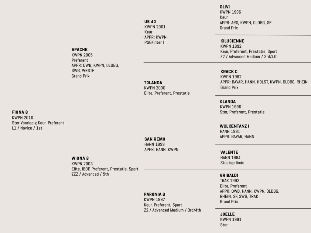 Fiona pedigree